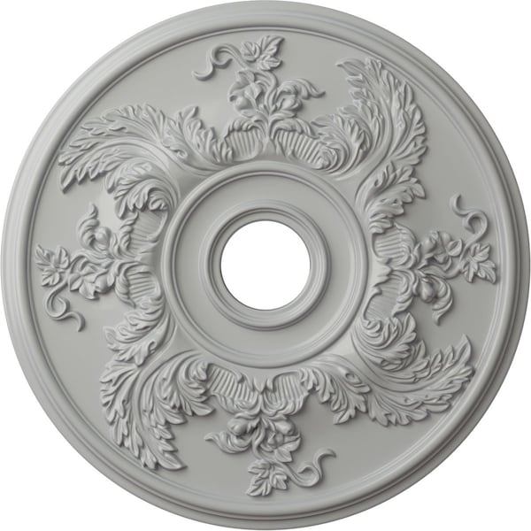 Ekena Millwork Acanthus Twist Ceiling Medallion (Fits Canopies up to 8 3/8"), 23 5/8"OD x 4 5/8"ID x 1 7/8"P, Frost CM23ACFRF - main